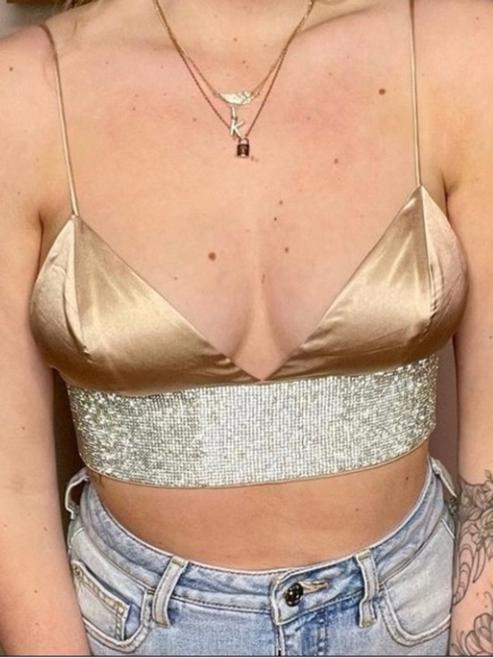 Meshki | Tops | Ilona Satin Diamond
Bralette